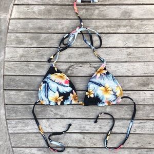 ROXY floral bikini top
